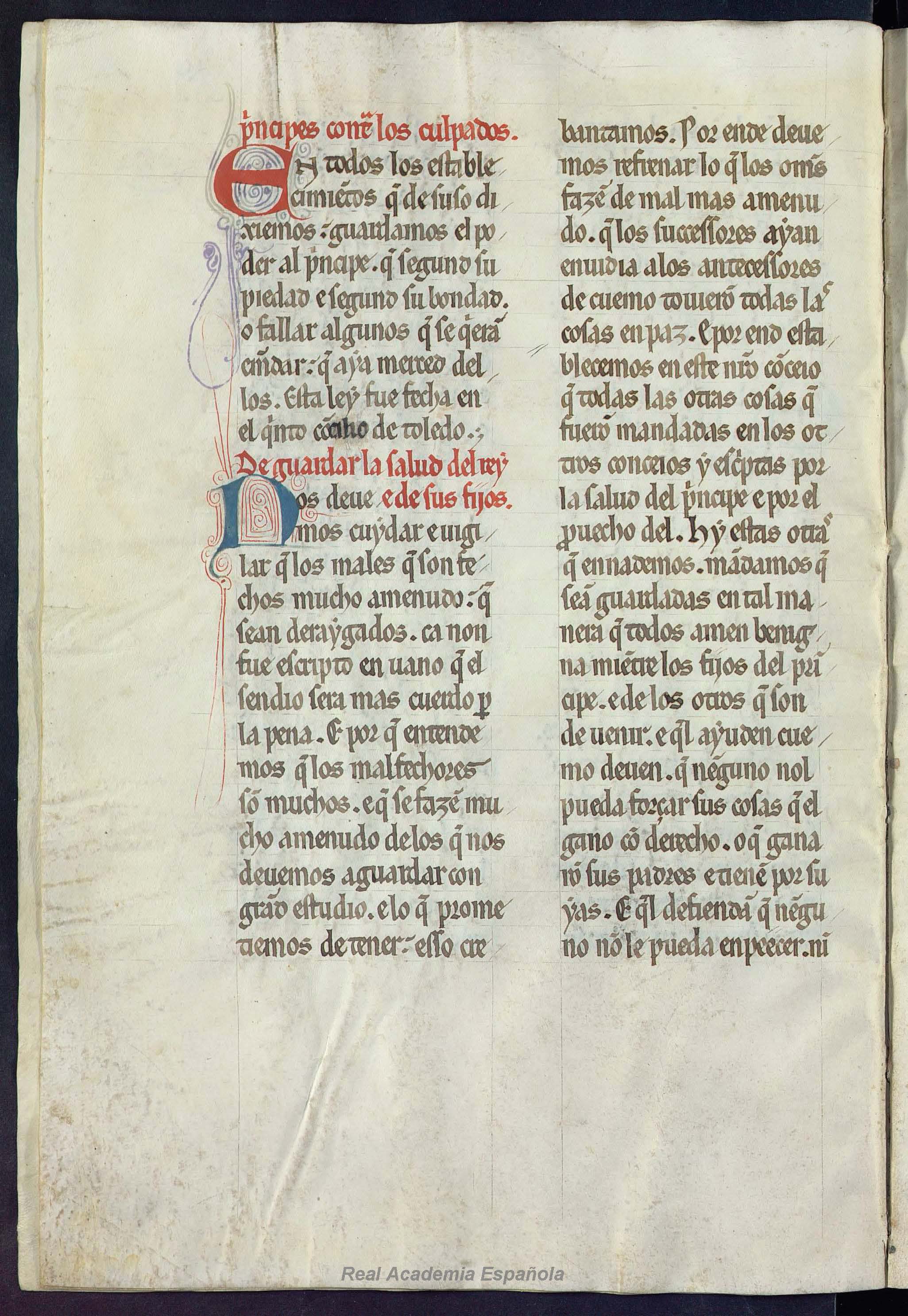 Folio 038 — RAE 54, Titulus primus