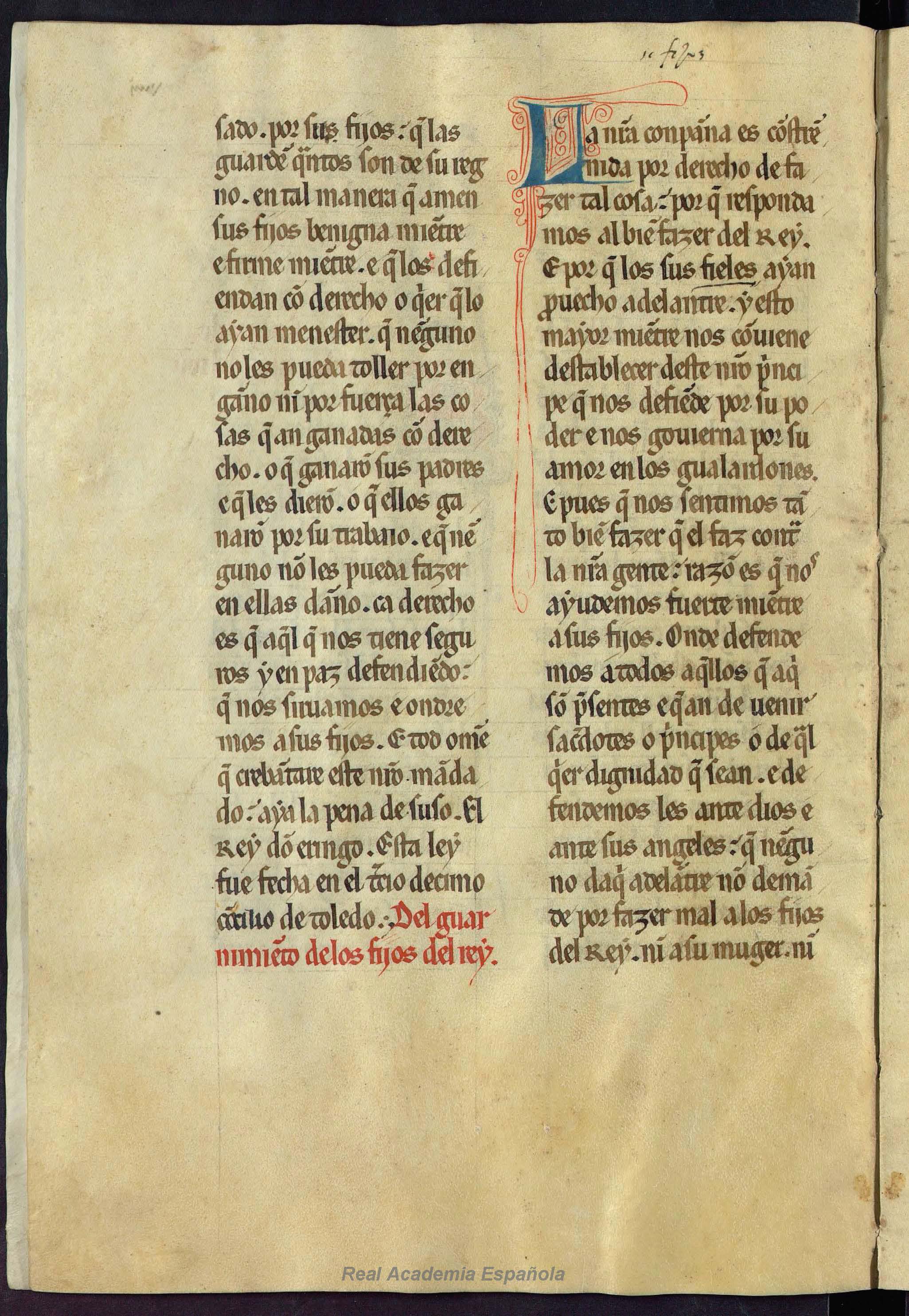 Folio 040 — RAE 54, Titulus primus