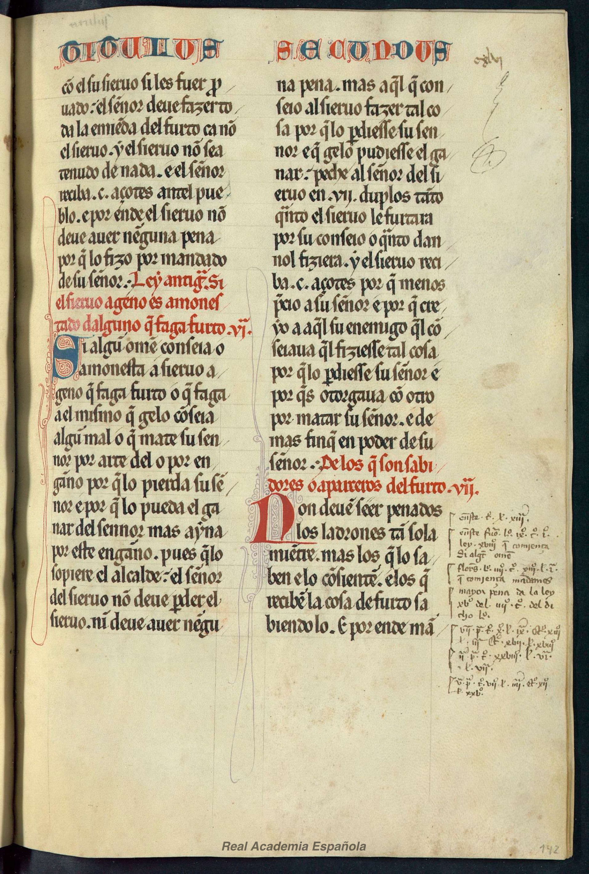 Folio 285 — RAE 54, Libro 7